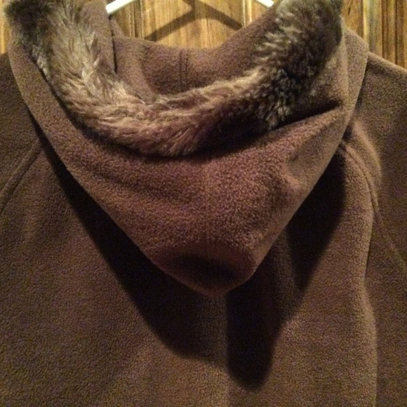 SOLD-Kim Rogers M Brown Full Zip Fleece Jacket - Picture 3 of 8